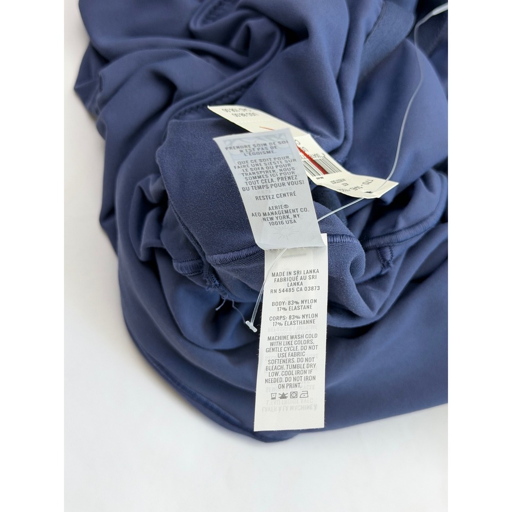 Offline by Aerie Real Me Xtra Long Sleeve Bodysuit Square Neck Blue S NWT - Picture 12 of 12